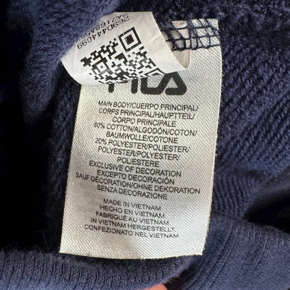 Fila Navy‎ Blue Joggers Men's M Logo Sweatpants Drawstring Athletic Pants
